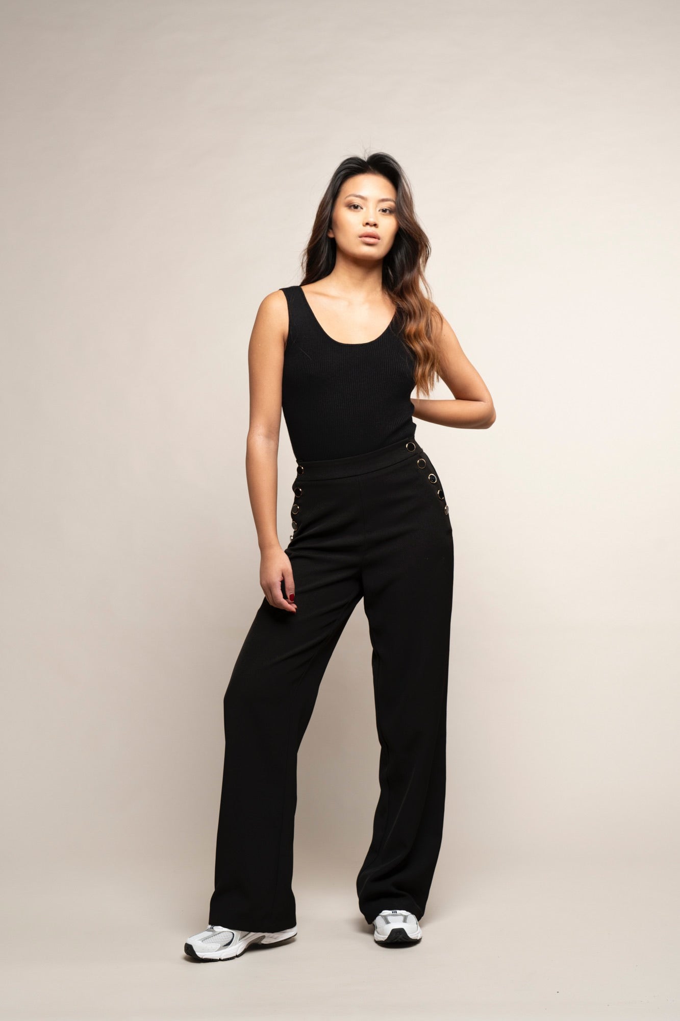 Pantalon de costume nokr pantalon boutons pantalon élastique confortable