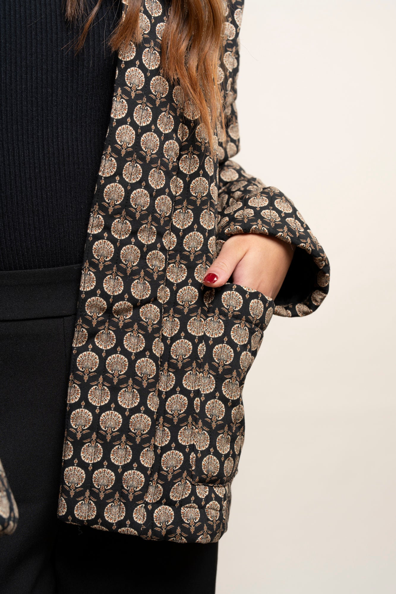 Veste à manches longues à motifs mi-saison