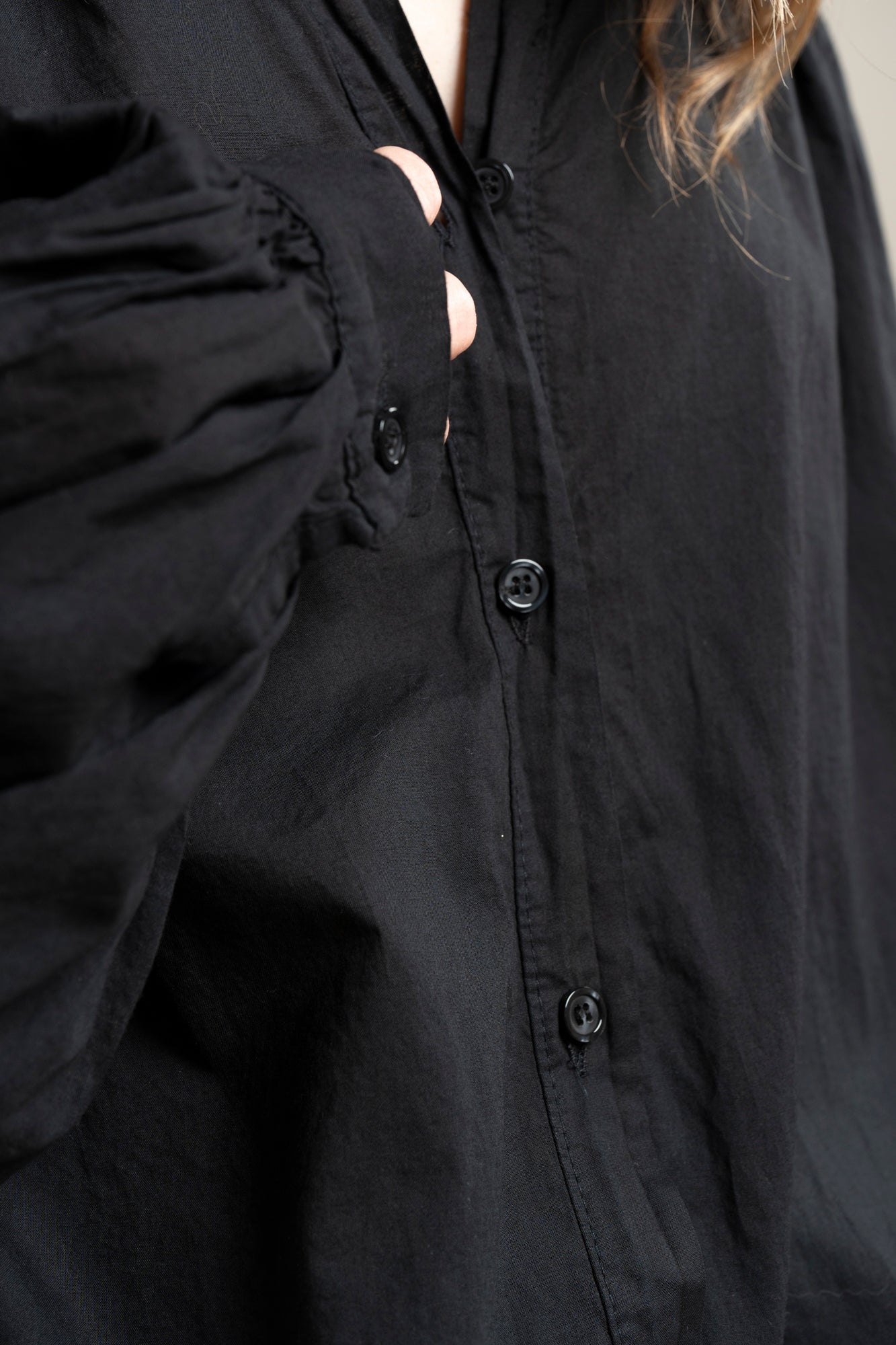 Chemise noire JOIA Paris chemise en coton chemise oversize
