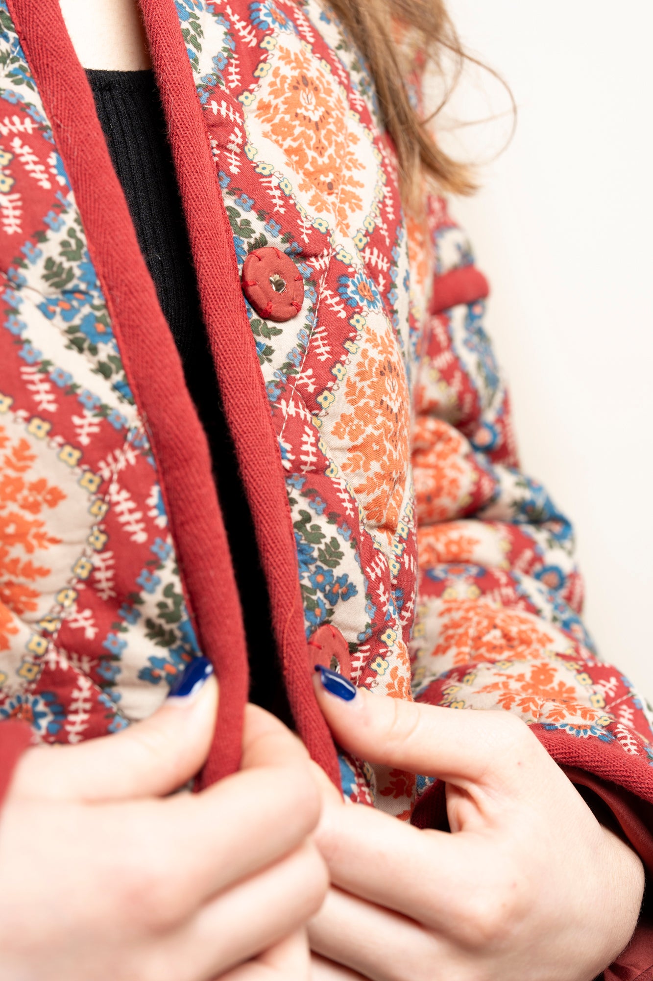 veste matelassée multicolore à motifs